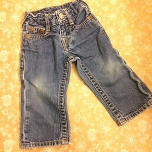 [true religion] pair of blue jeans 6-12 months